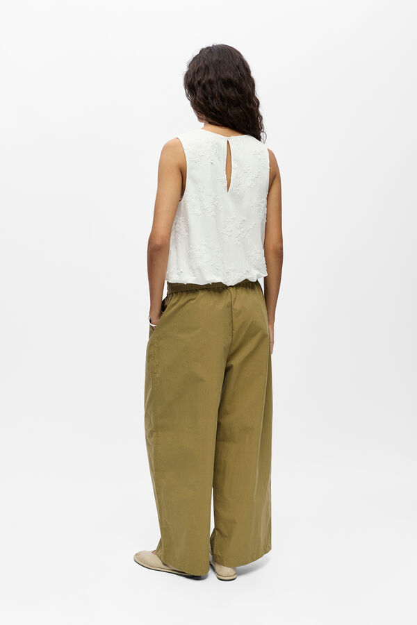 Object Top abullonado bordado Blanco