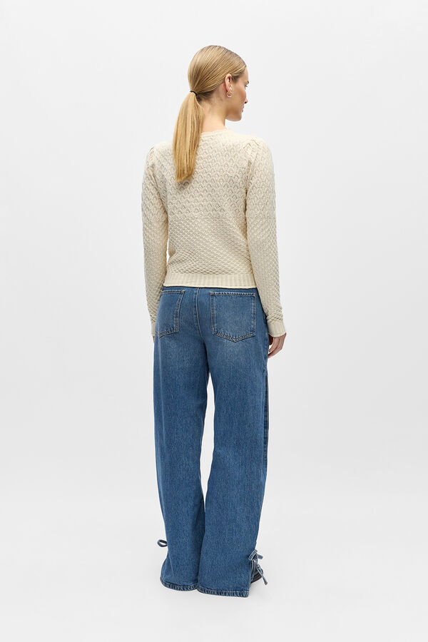 Object C&aacute;rdigan punto calado Beige