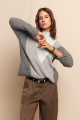 Slowlove Jersey intarsia Estampado gris
