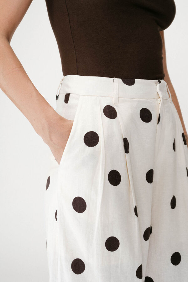 Grace & Mila Pantal&oacute;n estampado lunares Wynell Estampado blanco