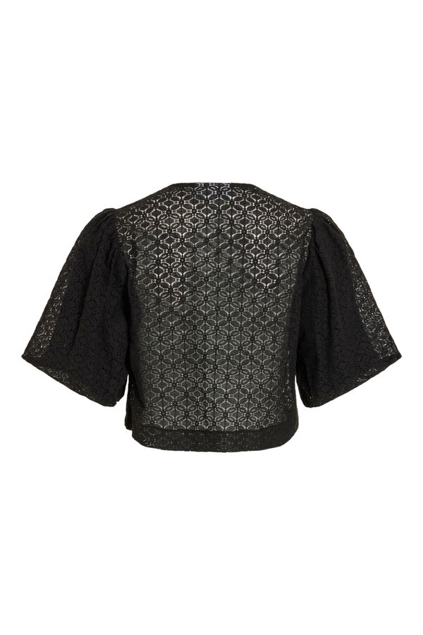 Vila Chaqueta bolero de mujer de encaje Negro