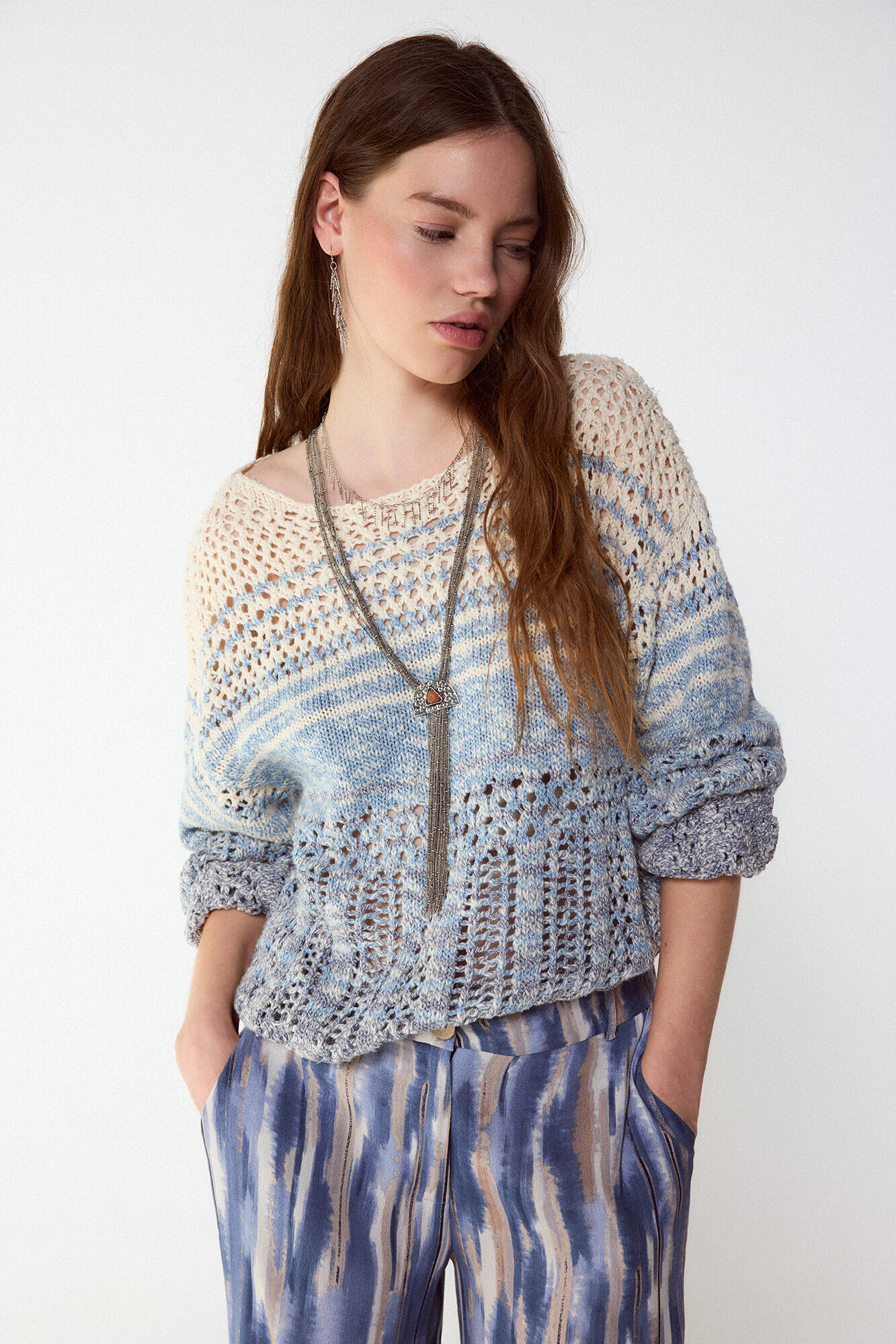 Slowlove Jersey punto calado