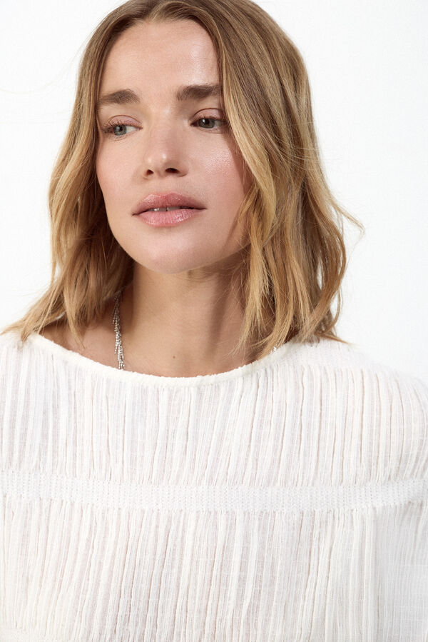 Slowlove Top vuelo Marfil