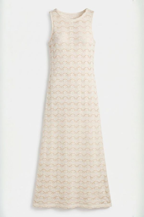 Slowlove Vestido b&aacute;sico estructura Blanco