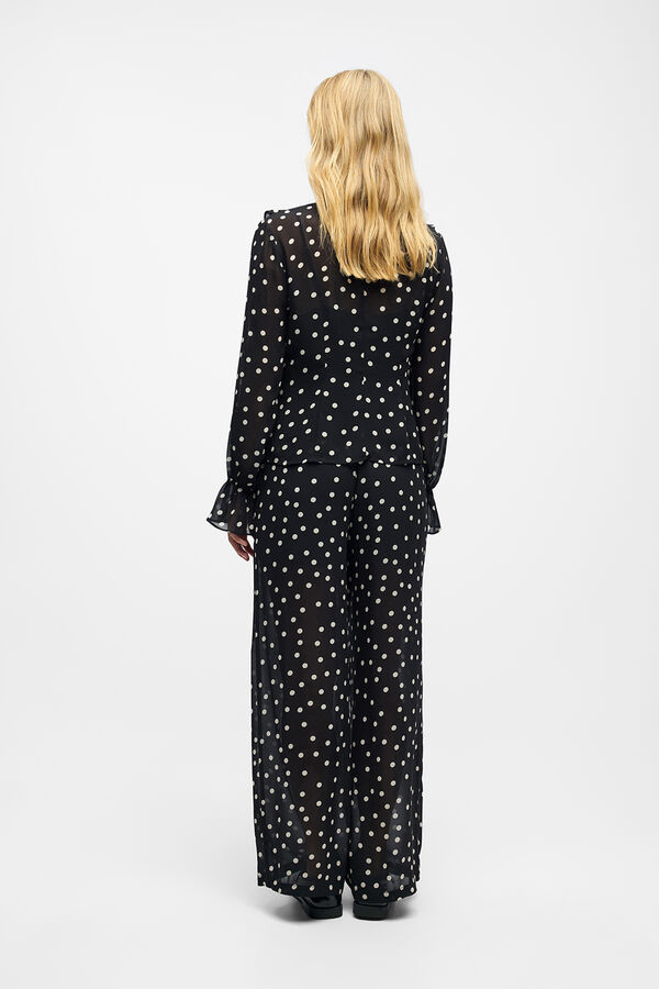 Object Blusa gasa estampada Negro