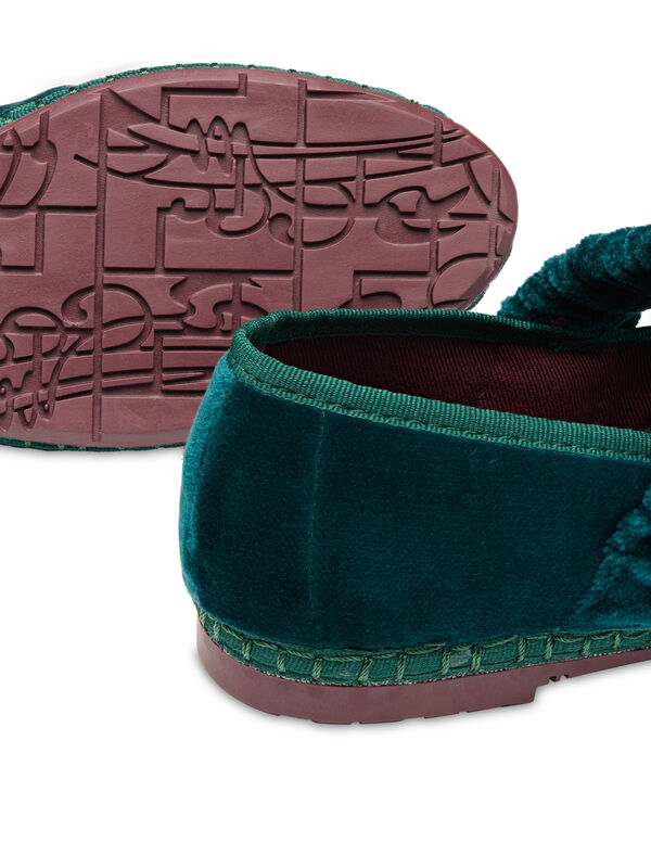 Flabelus Mafalda de terciopelo Verde oscuro