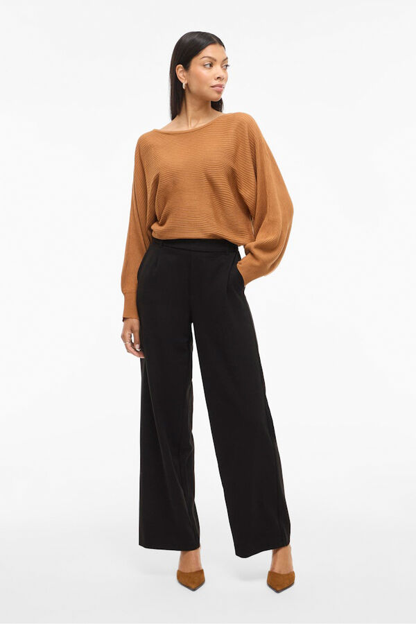 Vila Pantal&oacute;n de vestir ancho Negro