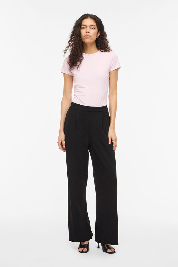 Vila Pantal&oacute;n fluido de pierna ancha Negro