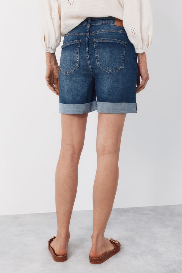 Cortefiel Shorts Vaqueros Azul