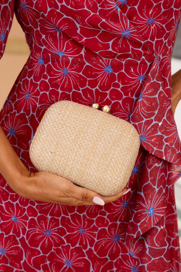 Pol&iacute;n Et Moi Bolso rafia Elea Amarillo