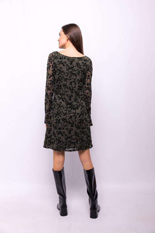 Object Vestido tejido flocado Gris oscuro