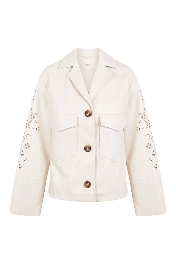 Slowlove Cazadora perforados en manga Beige