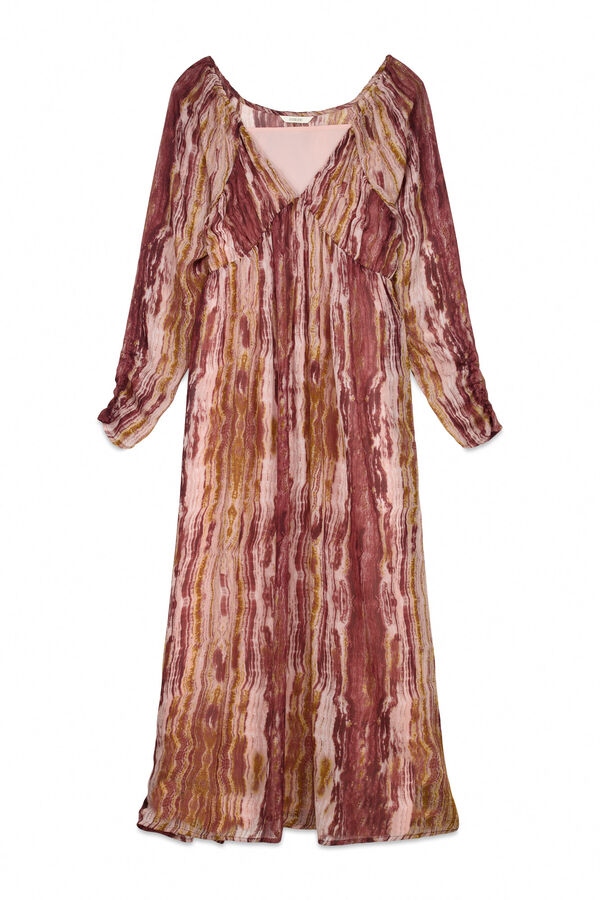 Slowlove Vestido estampado frunces Multicolor