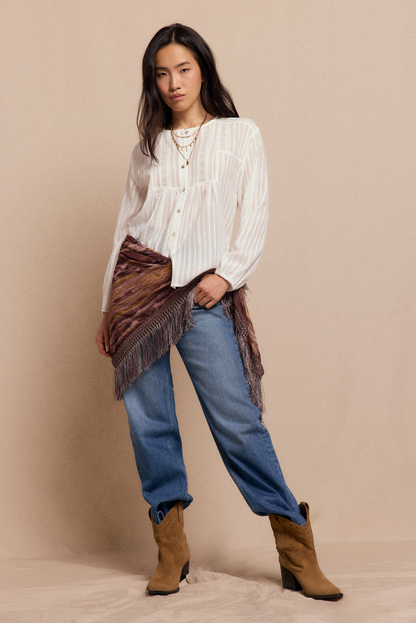 Slowlove Blusa encajes