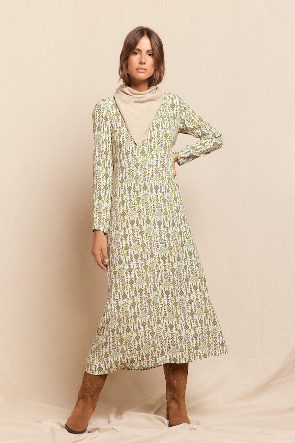 Slowlove Vestido largo estampado Multicolor