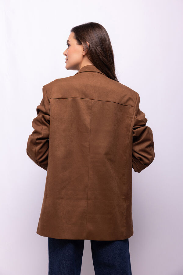 Object Blazer Marr&oacute;n oscuro