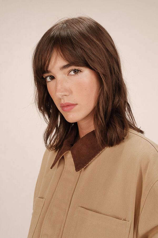 Grace & Mila Chaqueta en sarga de algodón Beige