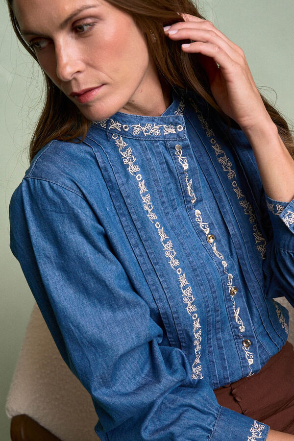 Pol&iacute;n Et Moi Camisa Denim Milen Azul