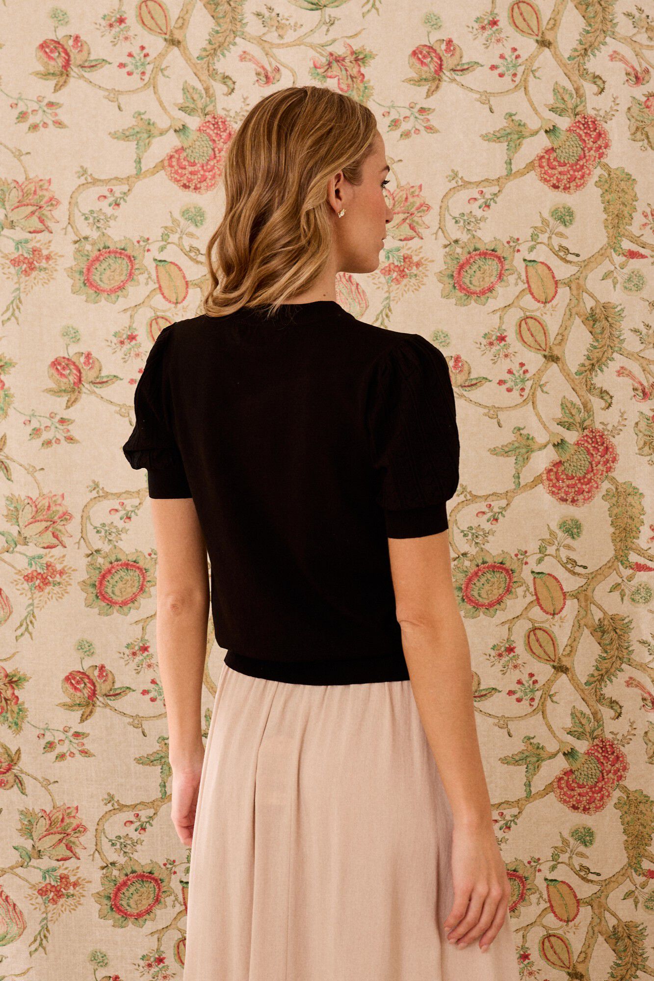 Pol&iacute;n Et Moi Top negro Ruth