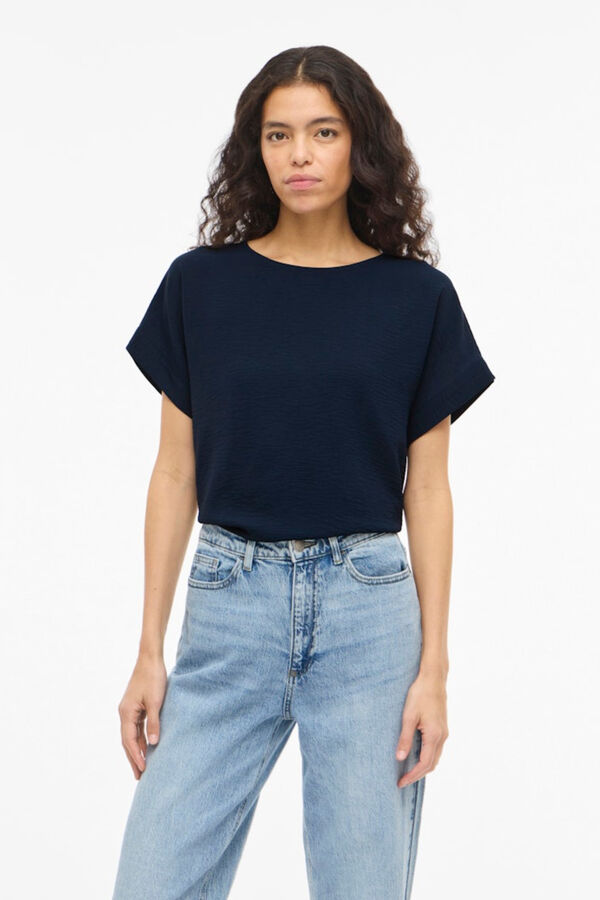 Vila Blusa de manga corta Azul marino