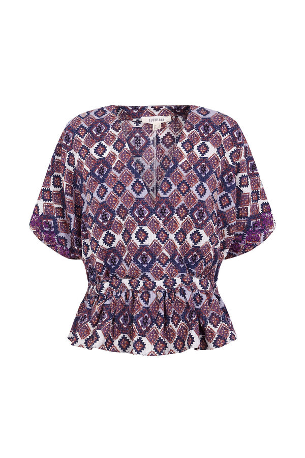 Slowlove Blusa estampada bordado Multicolor