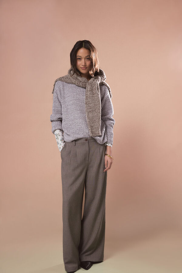 Slowlove Jersey punto perlado Gris oscuro