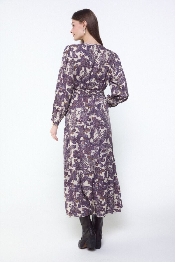 Slowlove Vestido fluido estampado Estampado morado
