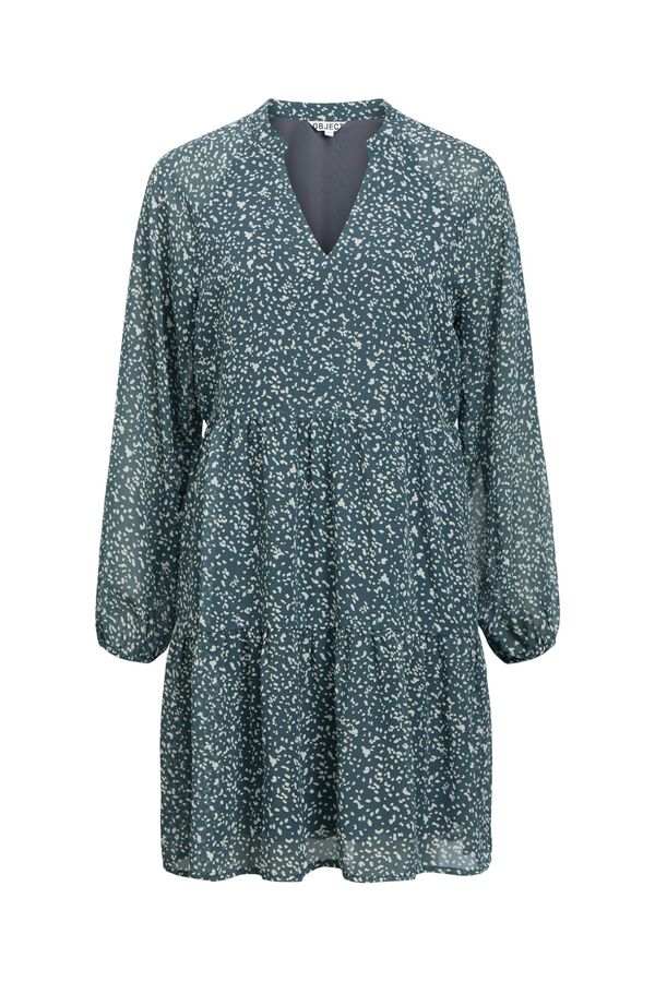 Object Vestido corto gasa estampado Azul marino