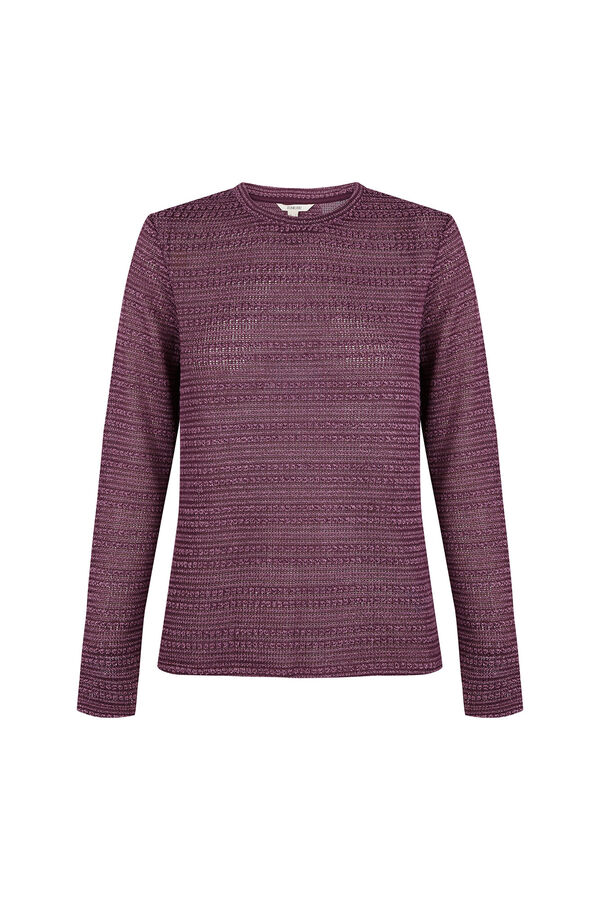 Slowlove Top estructura rayas Lila