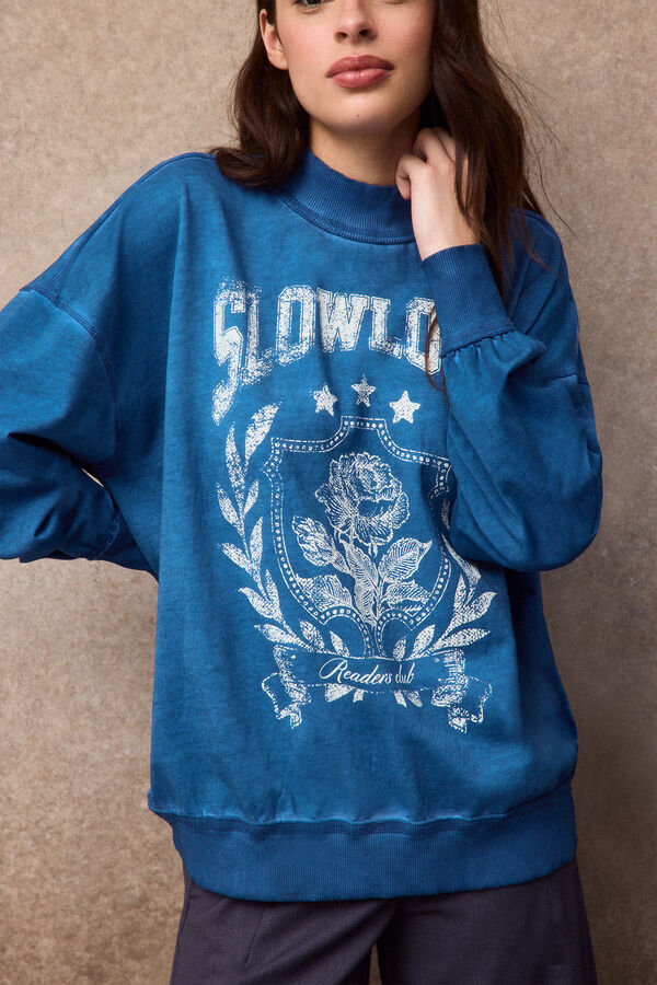 Slowlove Sudadera oversize Azul