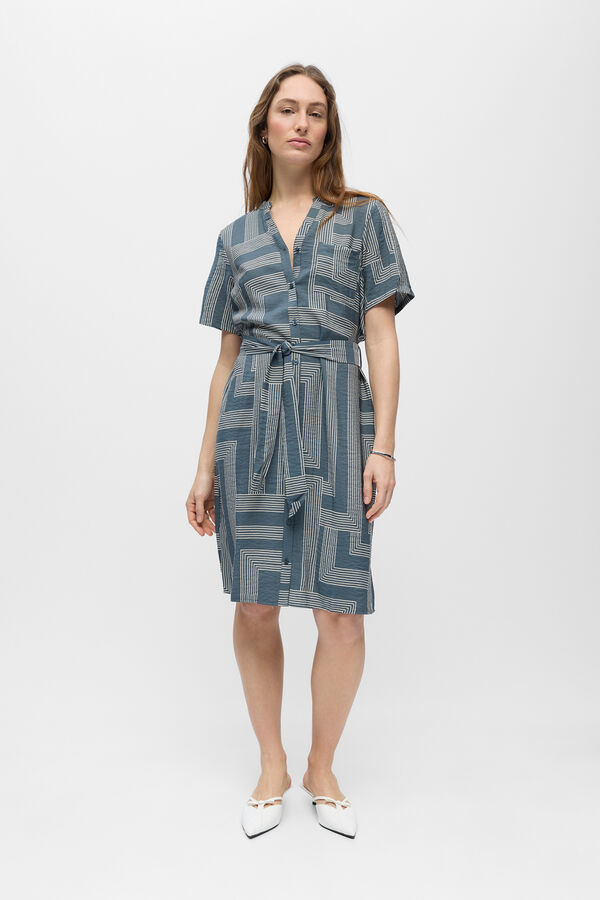 Object Vestido corto estampado Azul marino
