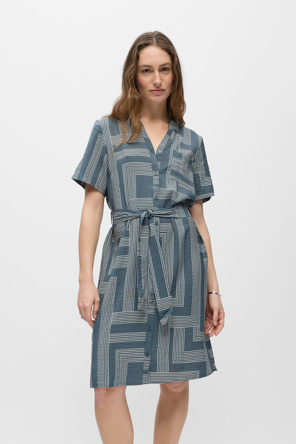 Object Vestido corto estampado Azul marino