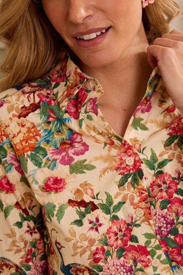 Pol&iacute;n Et Moi Camisa estampado Petra Estampado naranja
