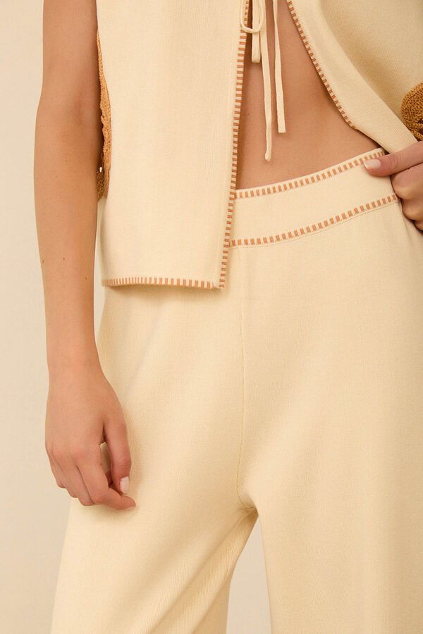 Meisie Pantal&oacute;n de punto Beige
