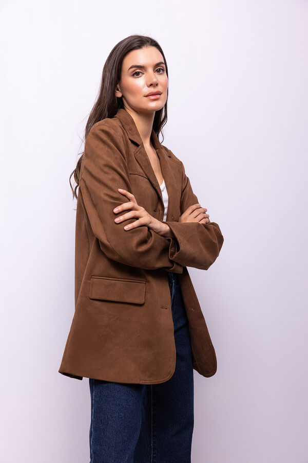 Object Blazer Marr&oacute;n oscuro