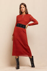 Slowlove Vestido estructura rústica Naranja