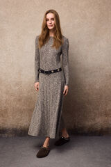 Slowlove Vestido largo melange Beige