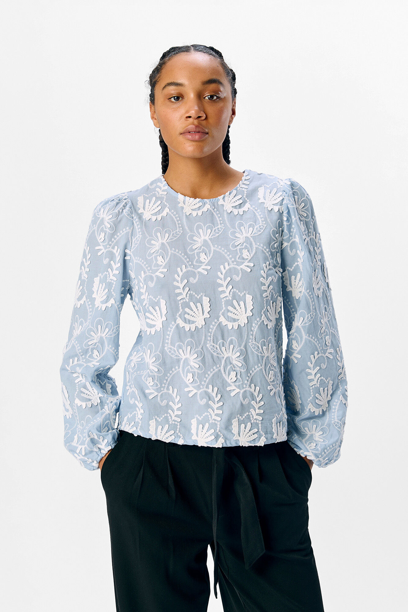 Object Blusa tejido bordado