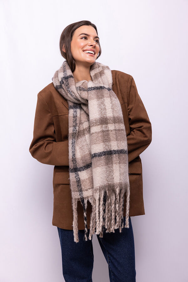 Object Bufanda deflecada cuadros Marr&oacute;n