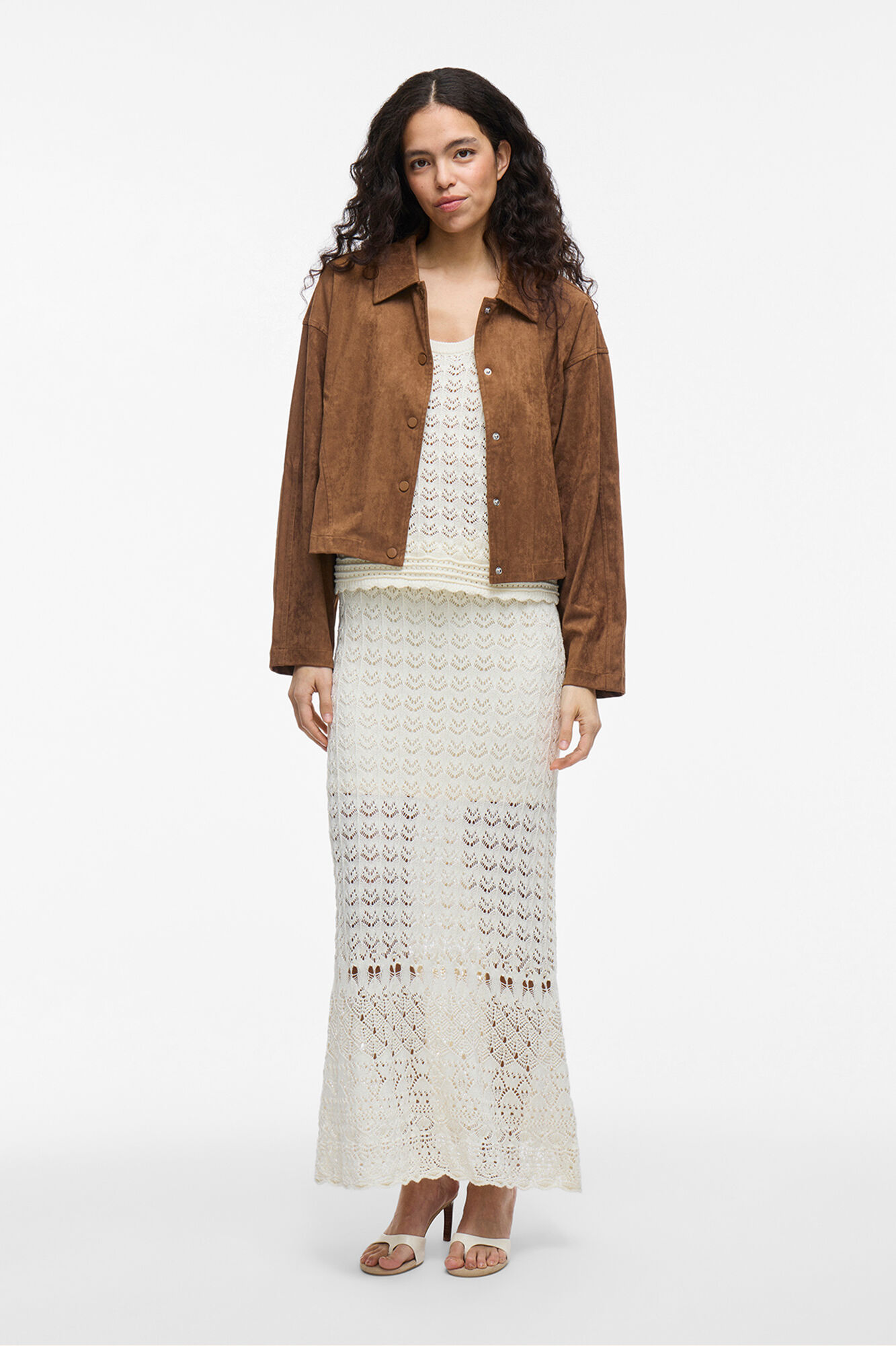 Vila Chaqueta antelina abotonada