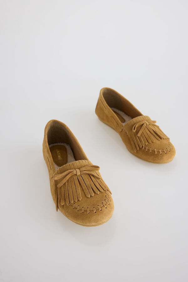 Slowlove Mocasín flecos serraje Marrón