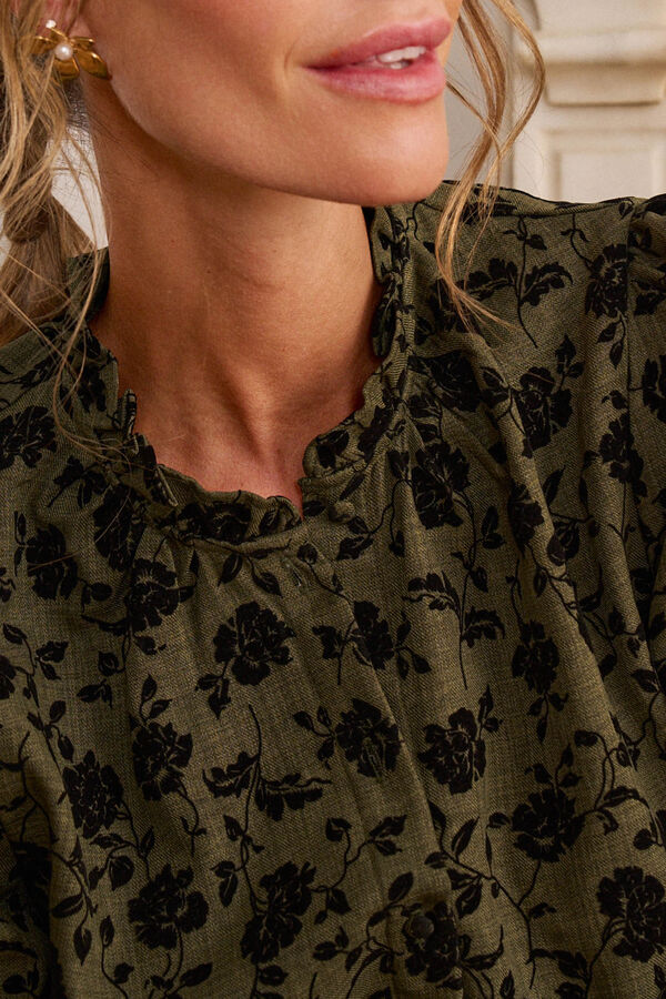 Pol&iacute;n Et Moi Camisa bordado Anica Kaki