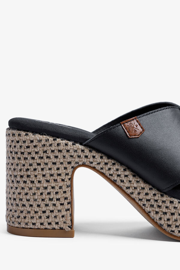 Popa Sandalia cu&ntilde;a tac&oacute;n se&ntilde;ora Melibea Piel Negro