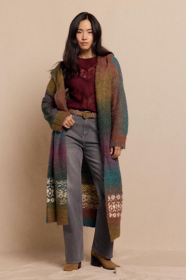 Slowlove Chaqueta larga jacquard Multicolor