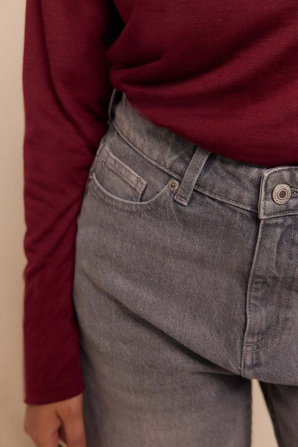 Slowlove Jeans rectos Gris oscuro