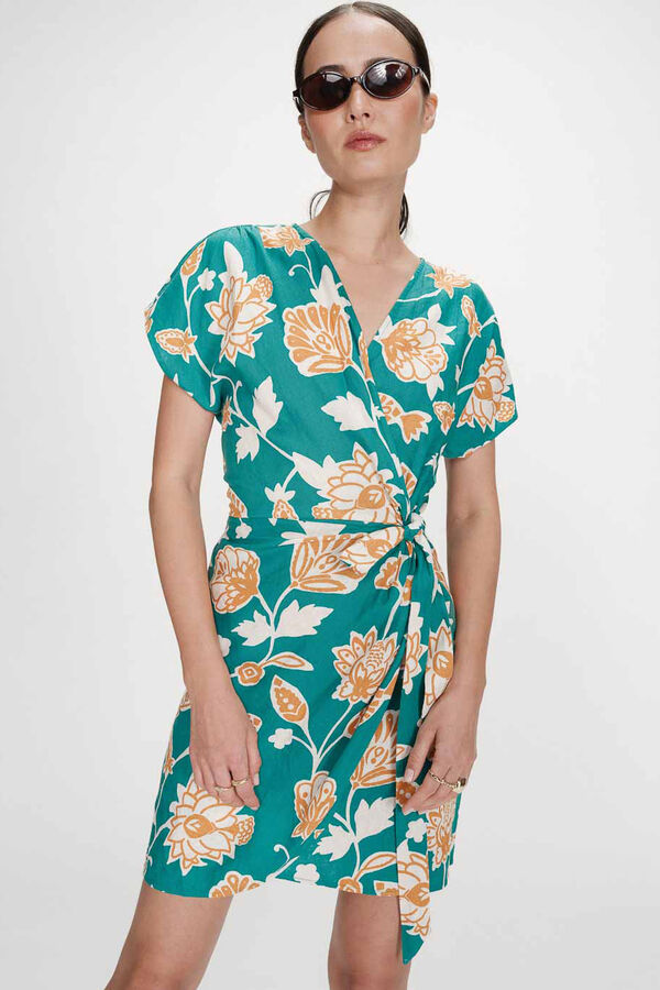 Grace & Mila Vestido corto estampado floral Velora Verde