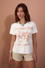 Slowlove Camiseta estampada Blanco