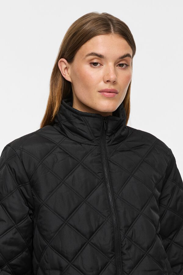 Vila Chaqueta acolchada de cuello alto Negro