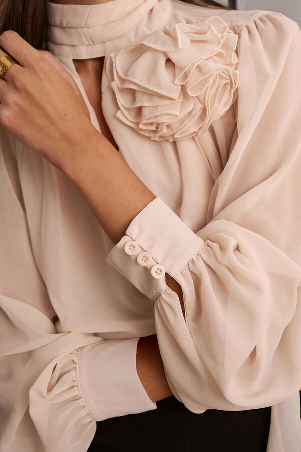 Pol&iacute;n Et Moi Blusa gasa Donna Marfil