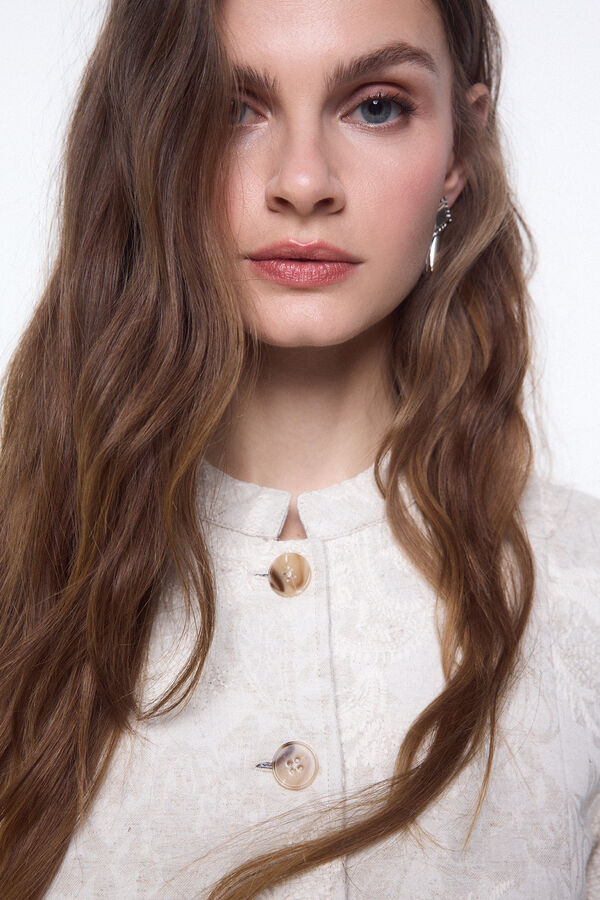 Slowlove Chaqueta bordada Marfil